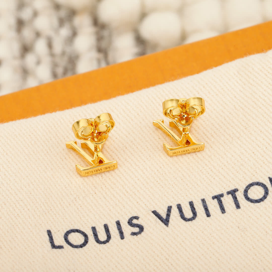 Louis Vuitton Gold Tone Earrings